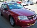 2008 Inferno Red Crystal Pearl Dodge Avenger SE  photo #2