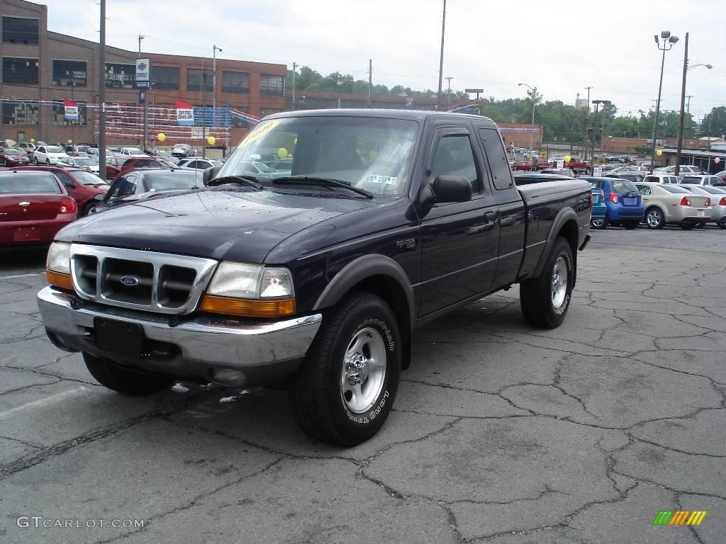 1999 Ranger XLT Extended Cab 4x4 - Deep Wedgewood Blue Metallic / Medium Graphite photo #14