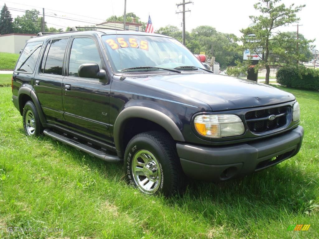 1999 Explorer XLS 4x4 - Deep Wedgewood Blue Metallic / Medium Graphite Grey photo #3