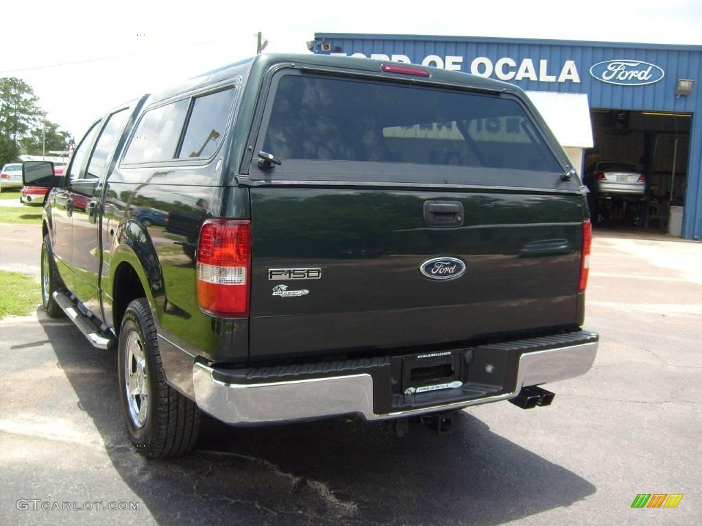 2005 F150 XLT SuperCrew - Aspen Green Metallic / Tan photo #5