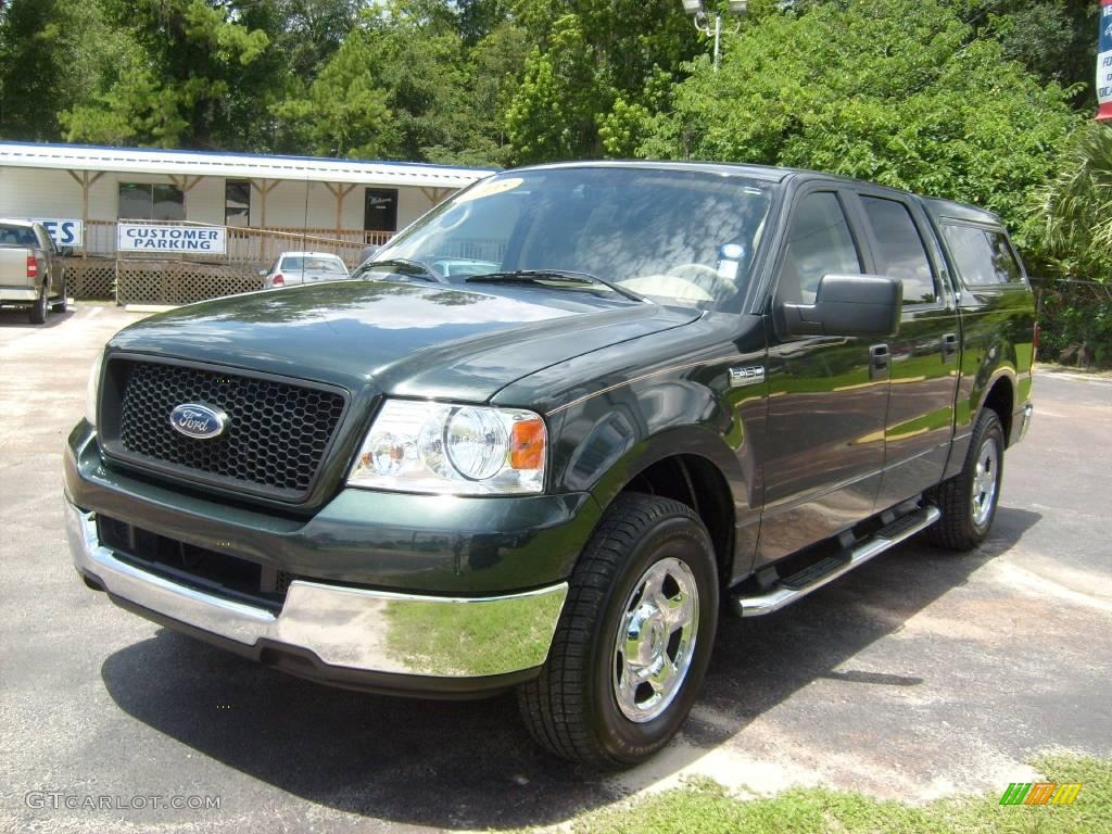 2005 F150 XLT SuperCrew - Aspen Green Metallic / Tan photo #7