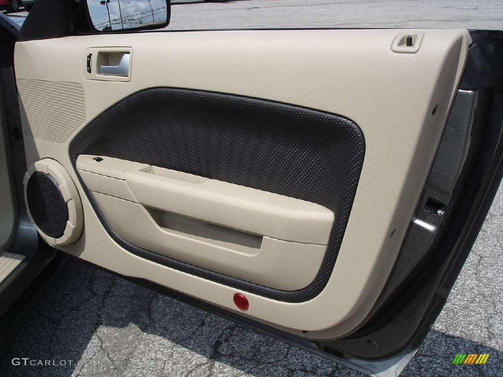 2005 Mustang V6 Premium Convertible - Mineral Grey Metallic / Medium Parchment photo #36