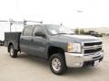 2008 Blue Granite Metallic Chevrolet Silverado 2500HD LS Crew Cab 4x4 Chassis  photo #3