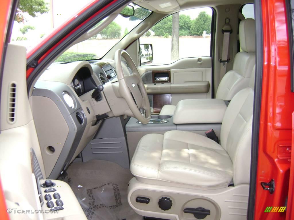 2004 F150 Lariat SuperCrew - Bright Red / Tan photo #8