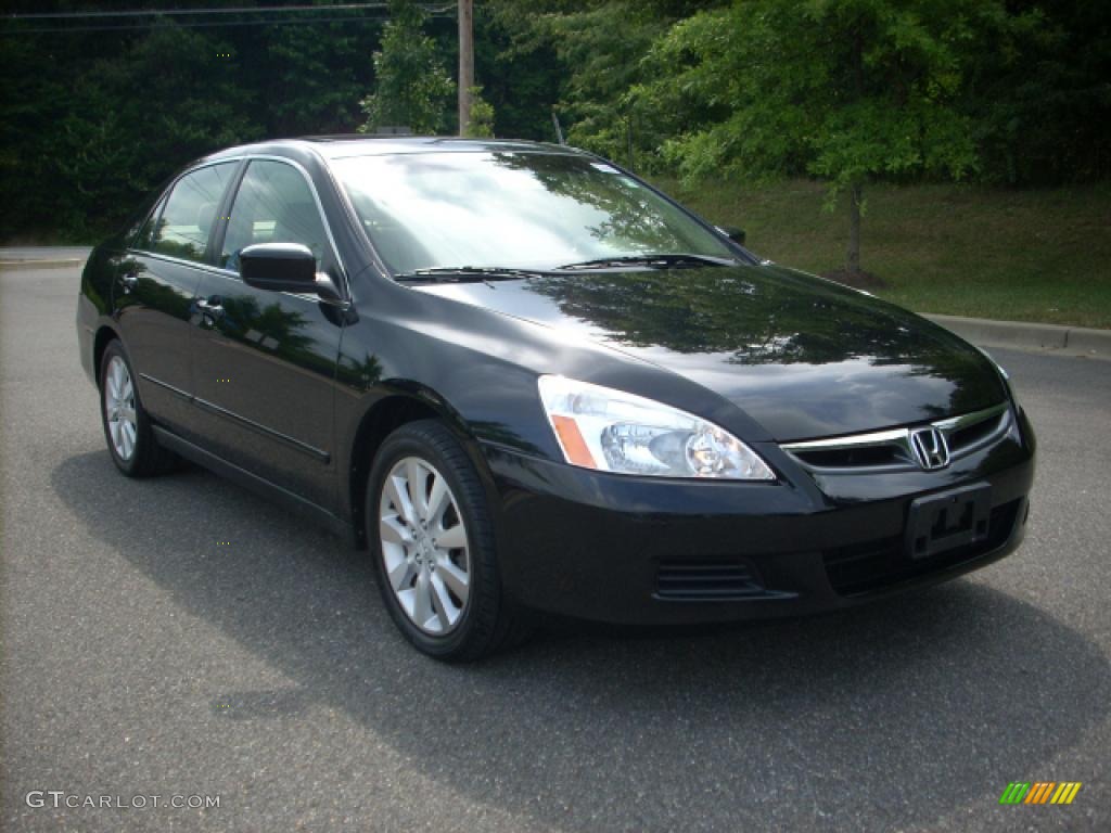 2006 Accord LX V6 Sedan - Nighthawk Black Pearl / Gray photo #1