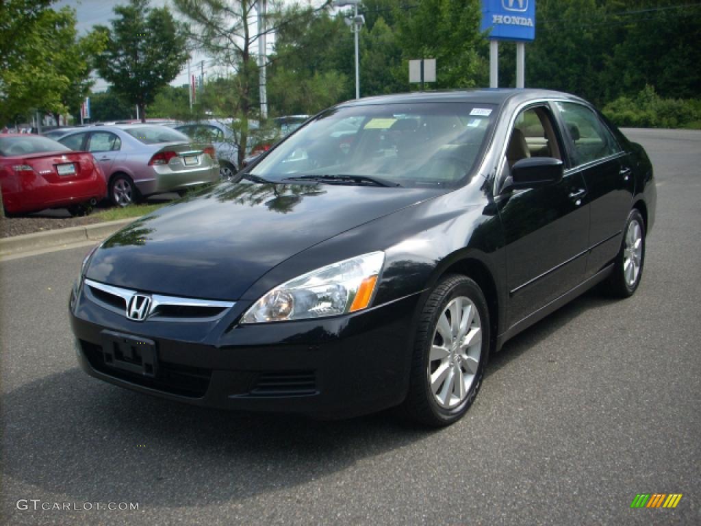2006 Accord LX V6 Sedan - Nighthawk Black Pearl / Gray photo #7