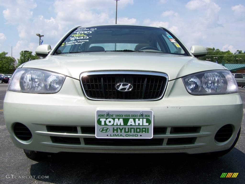2003 Elantra GLS Sedan - Platinum Green Metallic / Beige photo #2