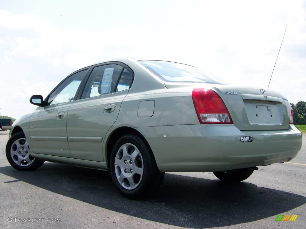 2003 Elantra GLS Sedan - Platinum Green Metallic / Beige photo #3