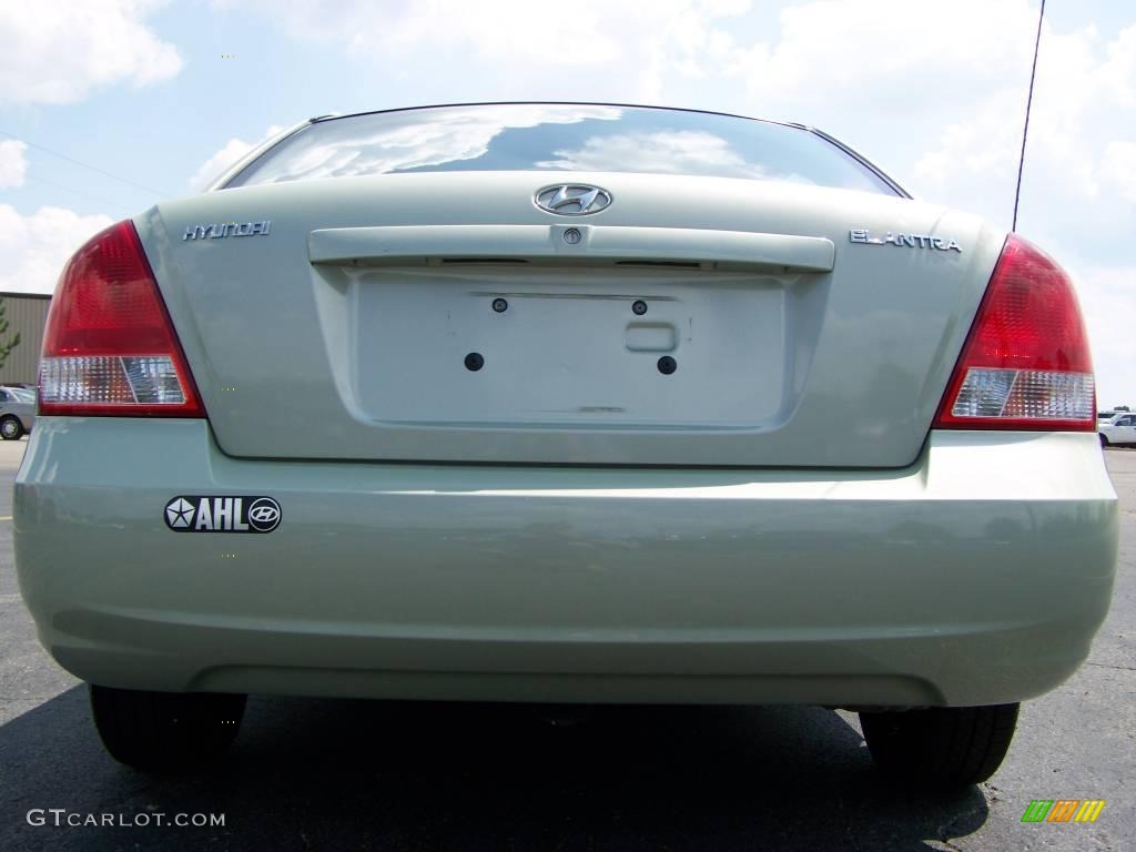 2003 Elantra GLS Sedan - Platinum Green Metallic / Beige photo #5