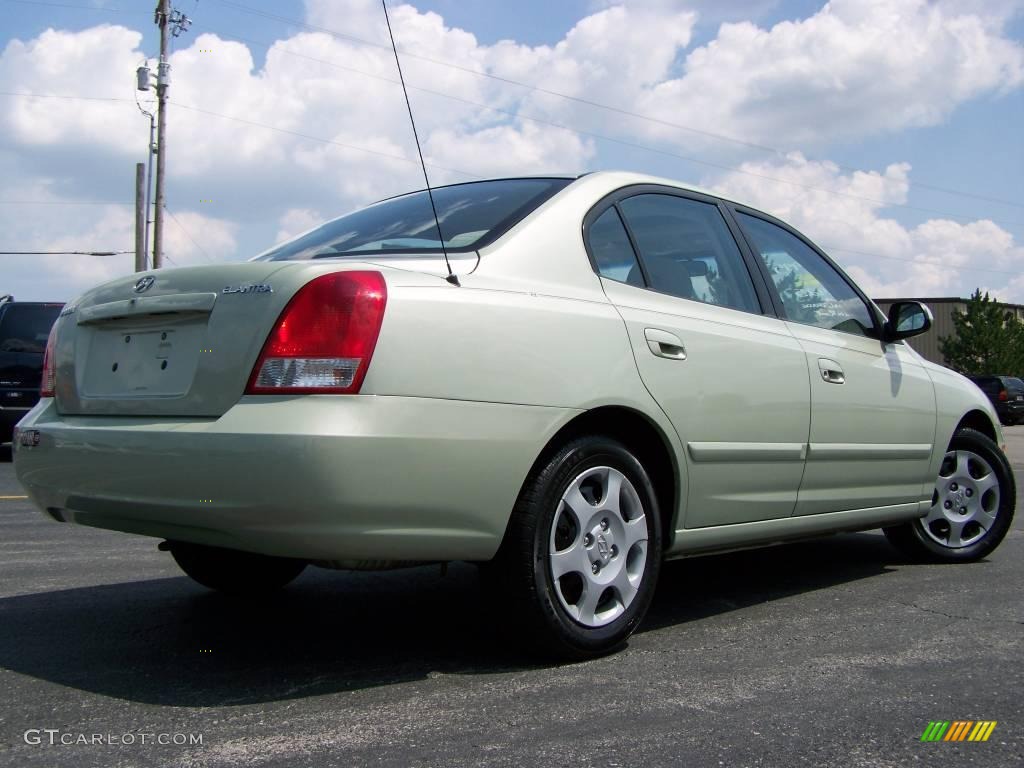 2003 Elantra GLS Sedan - Platinum Green Metallic / Beige photo #6