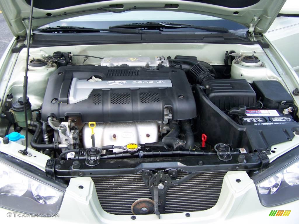 2003 Elantra GLS Sedan - Platinum Green Metallic / Beige photo #13