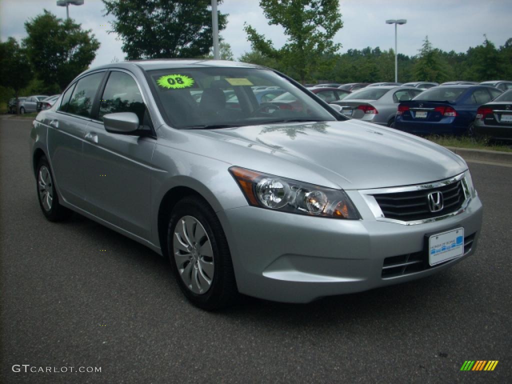 2008 Accord LX Sedan - Alabaster Silver Metallic / Black photo #1