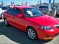 2007 True Red Mazda MAZDA3 i Sport Sedan  photo #2