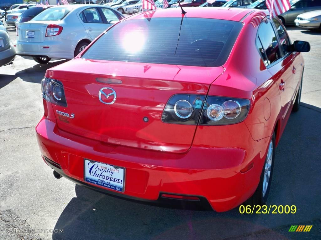 2007 MAZDA3 i Sport Sedan - True Red / Black photo #3