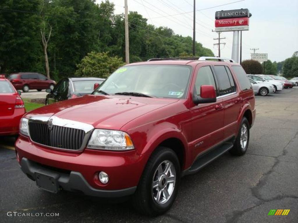 2003 Aviator Premium AWD - Vivid Red Metallic / Light Parchment photo #1