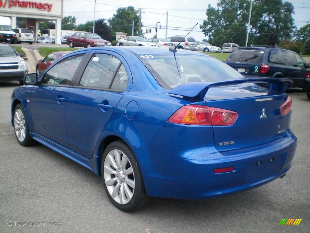 2009 Octane Blue Pearl Mitsubishi Lancer GTS 14830163 Photo 3