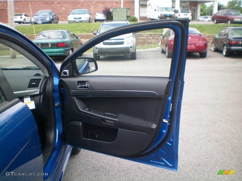 2009 Lancer GTS - Octane Blue Pearl / Black photo #17