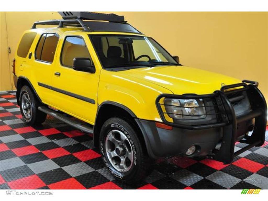 2002 Xterra SE V6 SC 4x4 - Solar Yellow / Gray Celadon photo #1