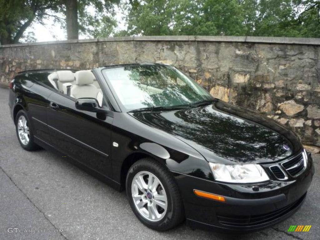 2007 9-3 2.0T Convertible - Black / Parchment photo #1