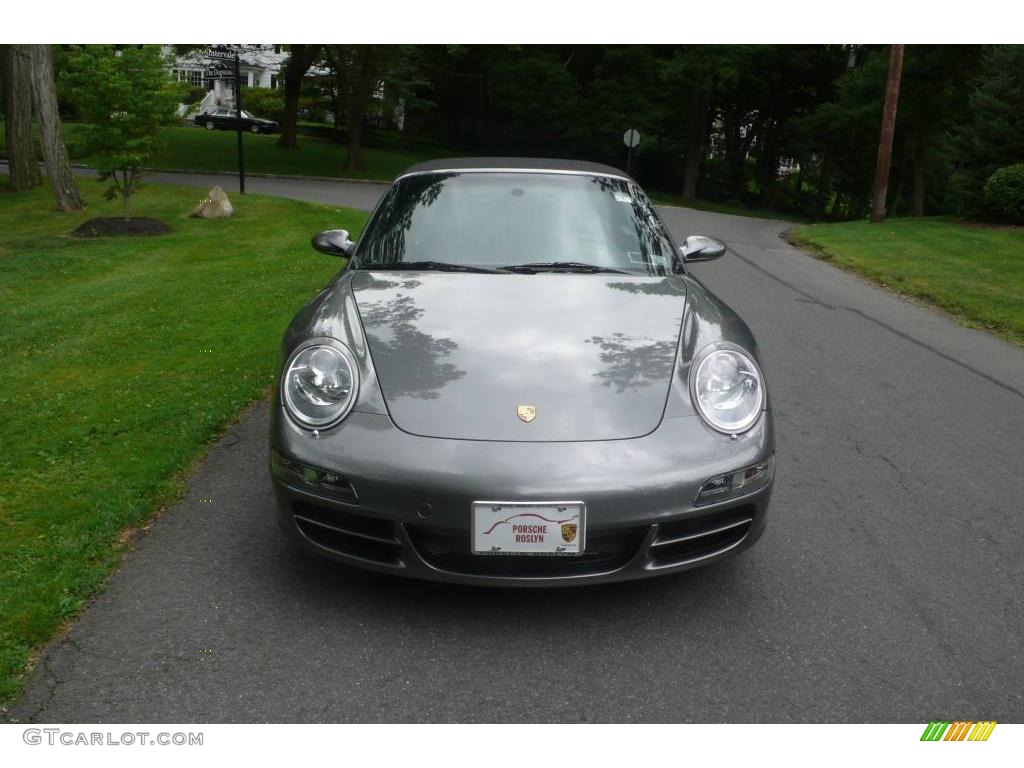 2008 911 Carrera S Cabriolet - Meteor Grey Metallic / Black photo #2