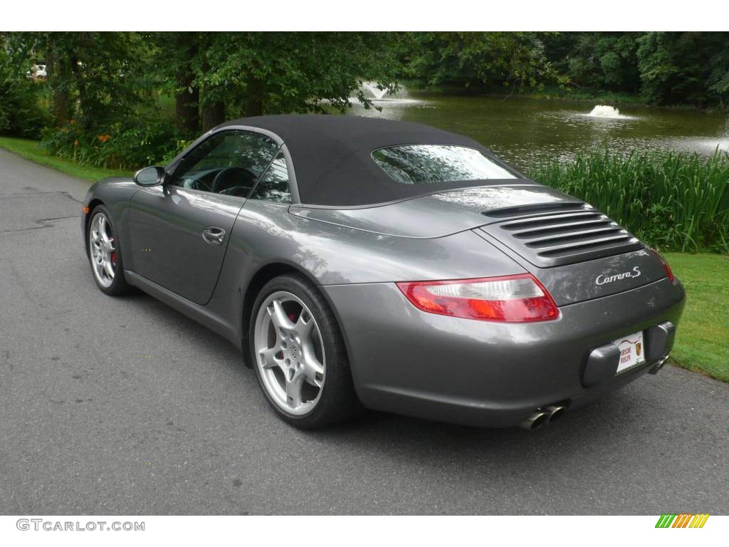 2008 911 Carrera S Cabriolet - Meteor Grey Metallic / Black photo #4