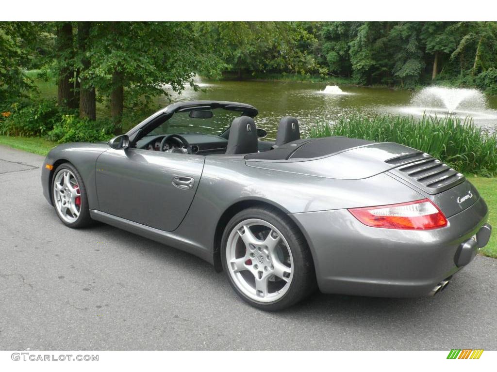 2008 911 Carrera S Cabriolet - Meteor Grey Metallic / Black photo #9