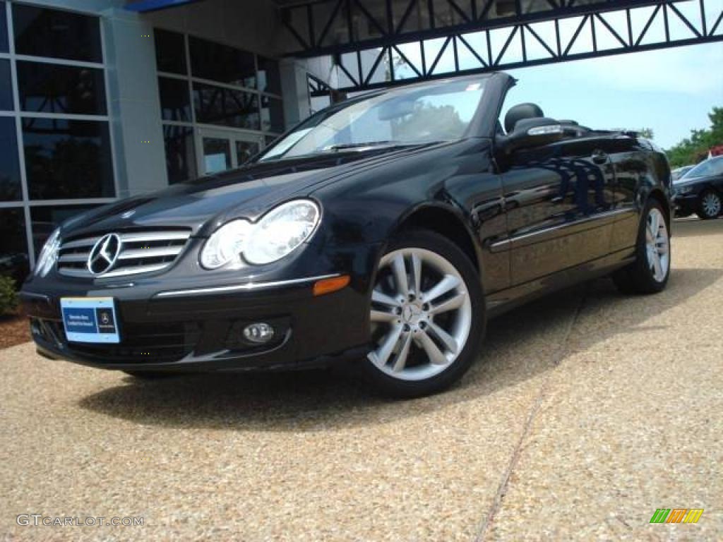 2007 CLK 350 Cabriolet - Black / Black photo #1