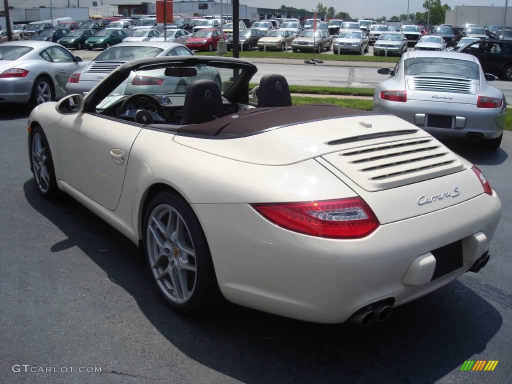 2009 911 Carrera S Cabriolet - Cream White / Cocoa Natural Leather photo #9