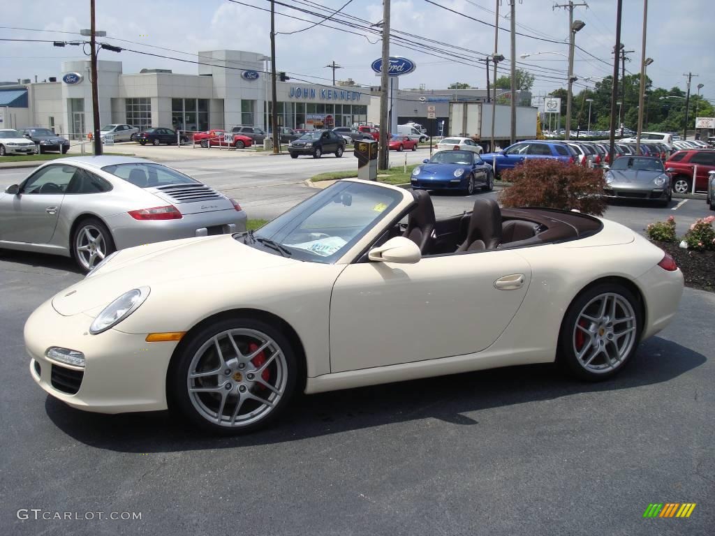 2009 911 Carrera S Cabriolet - Cream White / Cocoa Natural Leather photo #10