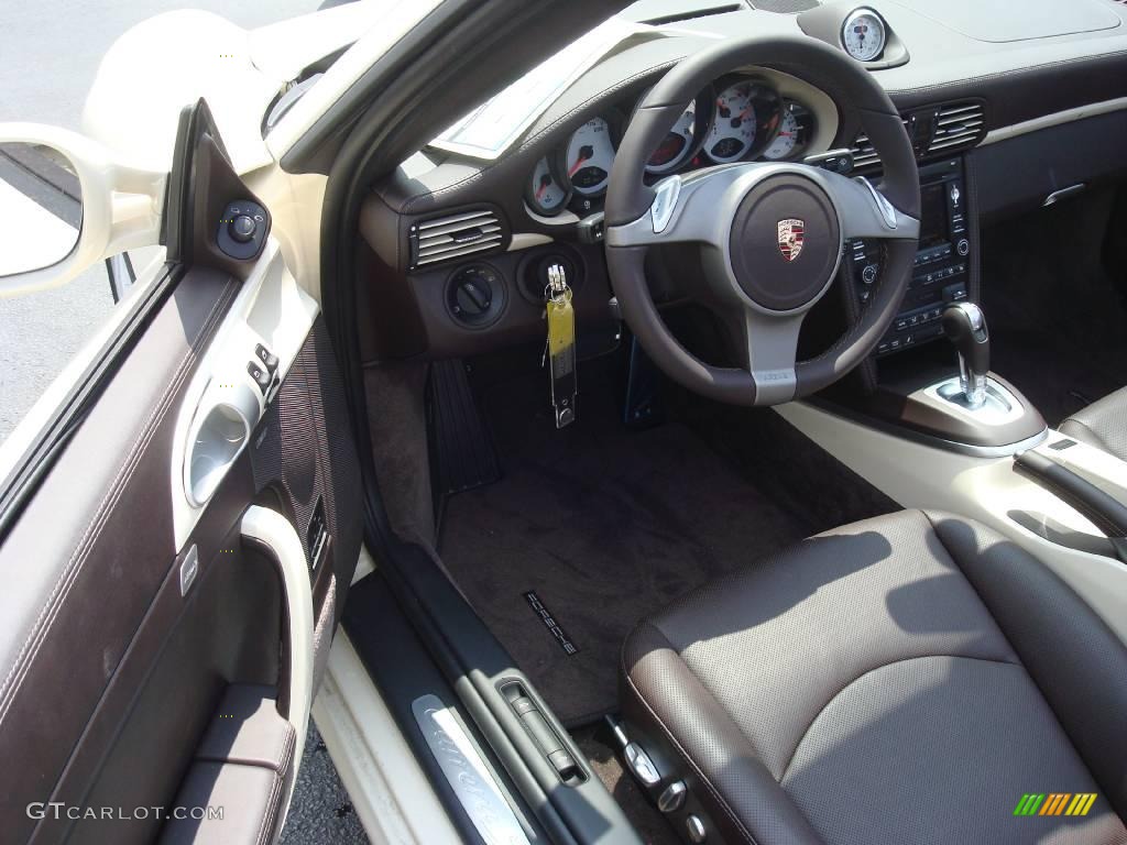 2009 911 Carrera S Cabriolet - Cream White / Cocoa Natural Leather photo #12