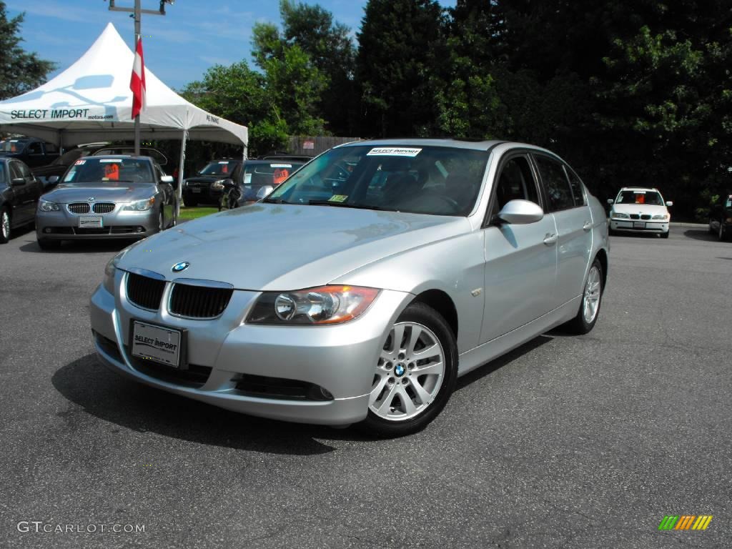 2006 3 Series 325i Sedan - Titanium Silver Metallic / Black photo #2