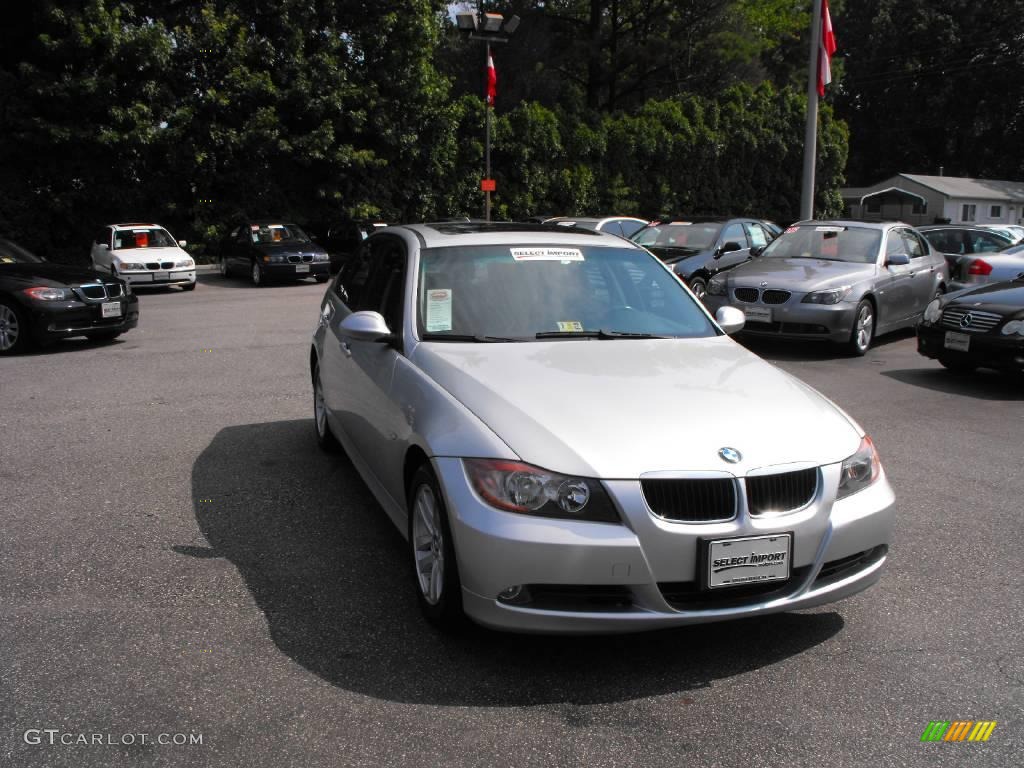 2006 3 Series 325i Sedan - Titanium Silver Metallic / Black photo #6