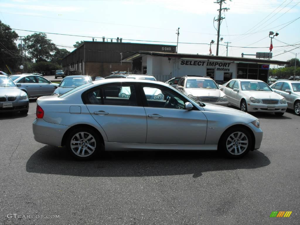 2006 3 Series 325i Sedan - Titanium Silver Metallic / Black photo #8