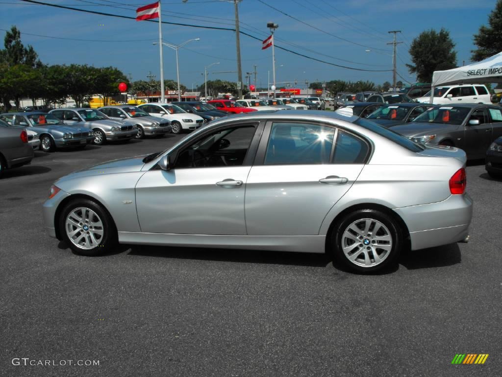 2006 3 Series 325i Sedan - Titanium Silver Metallic / Black photo #13