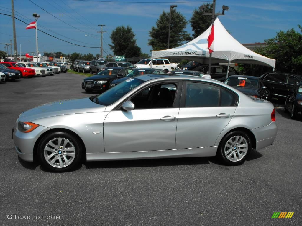 2006 3 Series 325i Sedan - Titanium Silver Metallic / Black photo #14