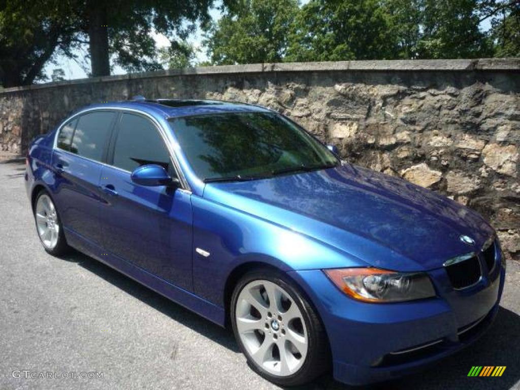 2007 3 Series 335i Sedan - Montego Blue Metallic / Black photo #1