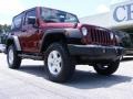 2009 Red Rock Crystal Pearl Coat Jeep Wrangler X 4x4  photo #2