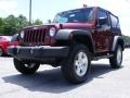2009 Red Rock Crystal Pearl Coat Jeep Wrangler X 4x4  photo #4