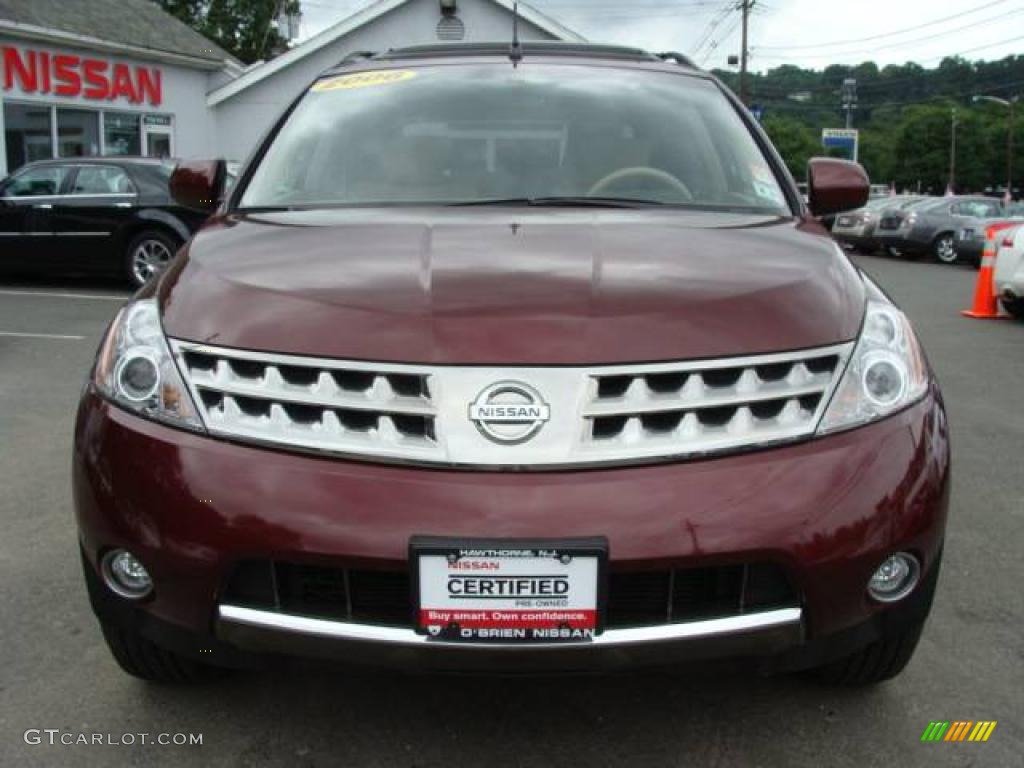 2006 Murano SL AWD - Merlot Pearl / Cafe Latte photo #2