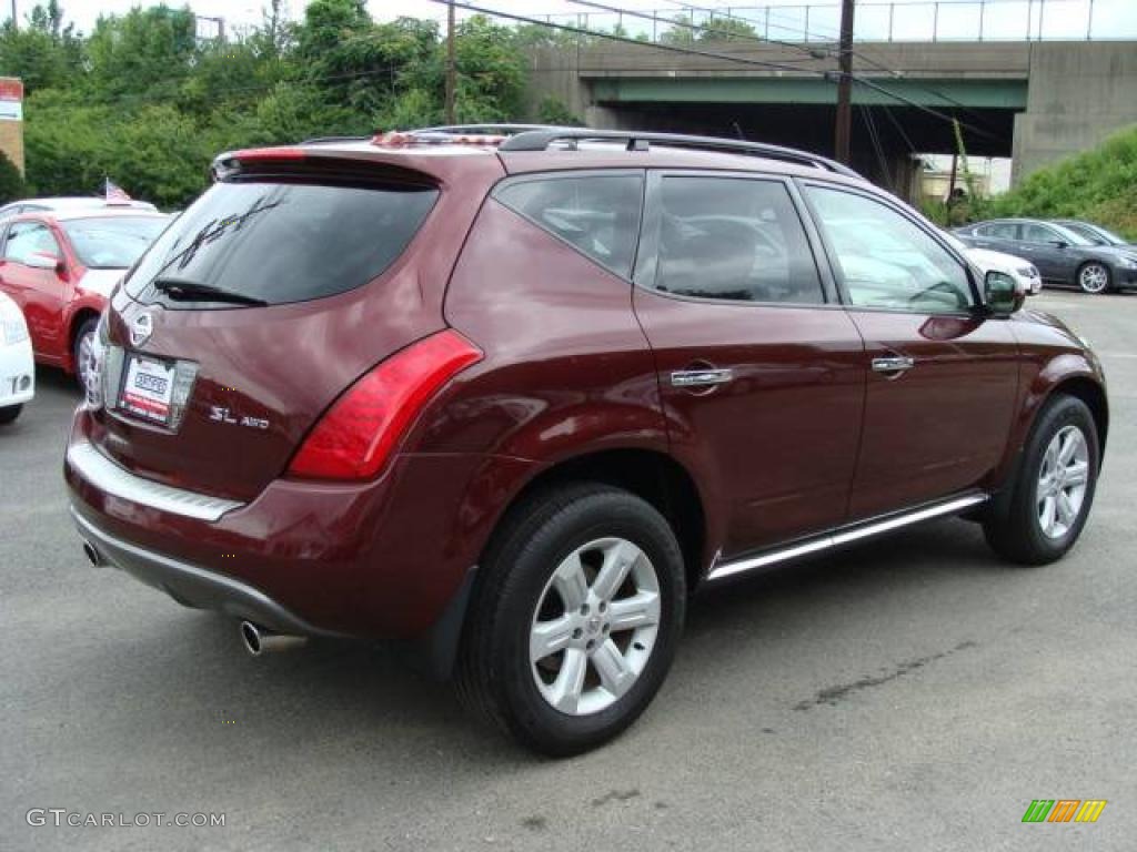 2006 Murano SL AWD - Merlot Pearl / Cafe Latte photo #5