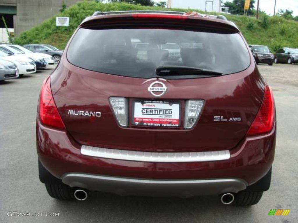 2006 Murano SL AWD - Merlot Pearl / Cafe Latte photo #6