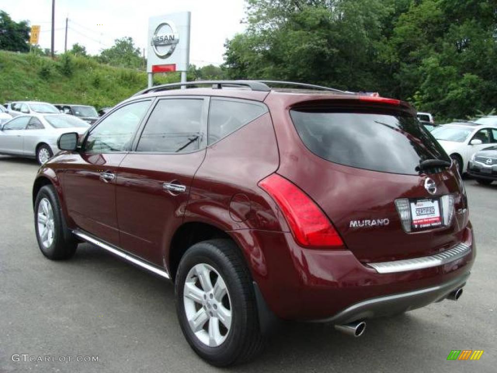 2006 Murano SL AWD - Merlot Pearl / Cafe Latte photo #7