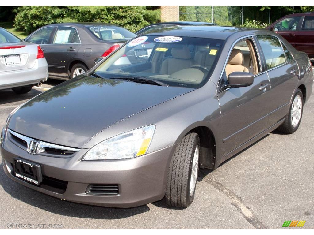 2007 Accord EX Sedan - Carbon Bronze Pearl / Ivory photo #1