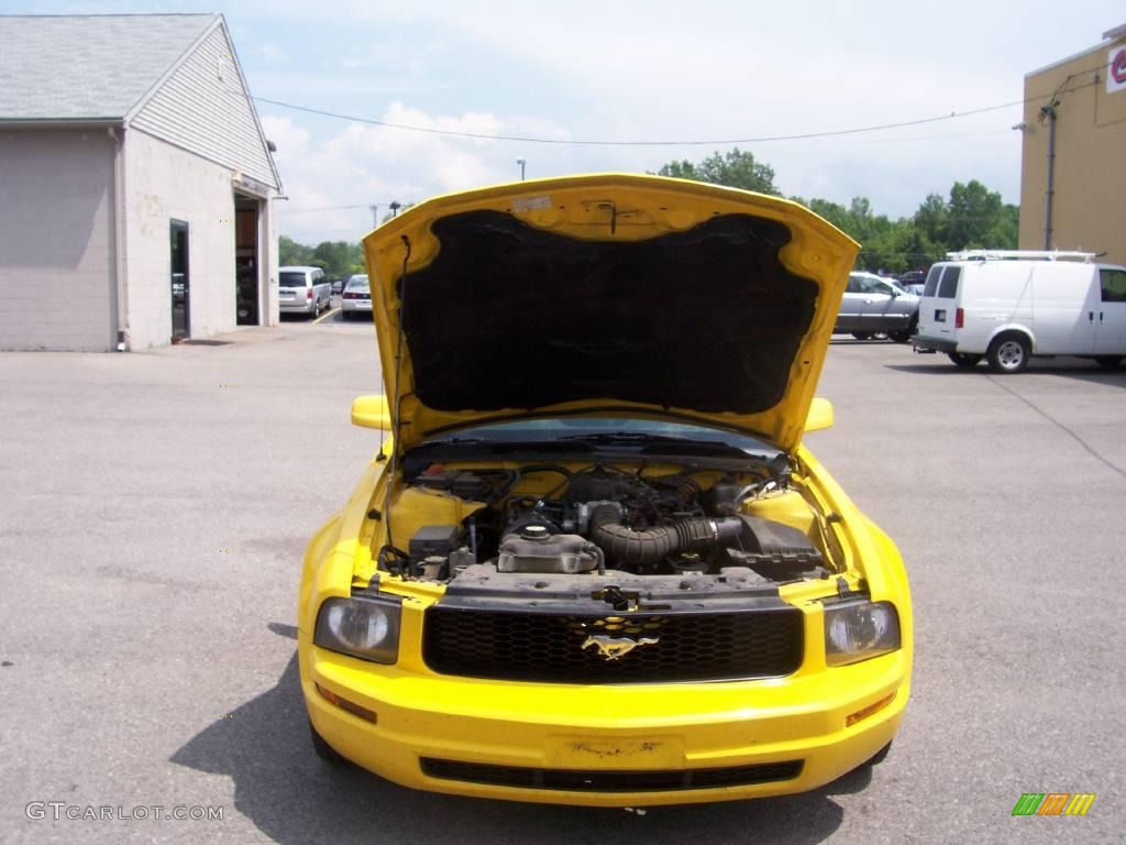 2005 Mustang V6 Deluxe Coupe - Screaming Yellow / Dark Charcoal photo #13