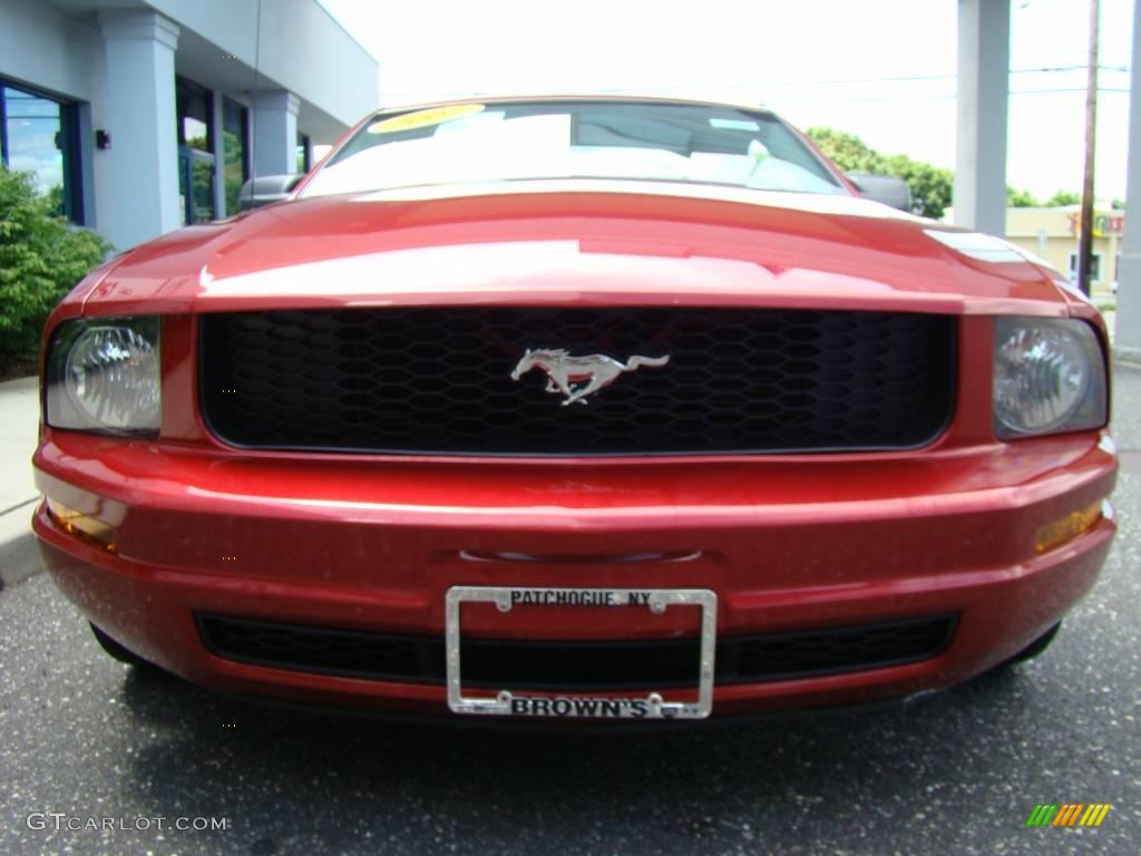 2007 Mustang V6 Deluxe Coupe - Redfire Metallic / Light Graphite photo #3