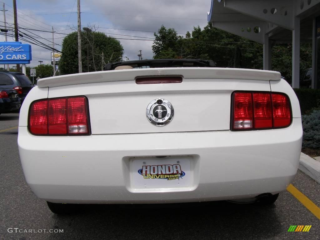 2007 Mustang V6 Deluxe Convertible - Performance White / Medium Parchment photo #5