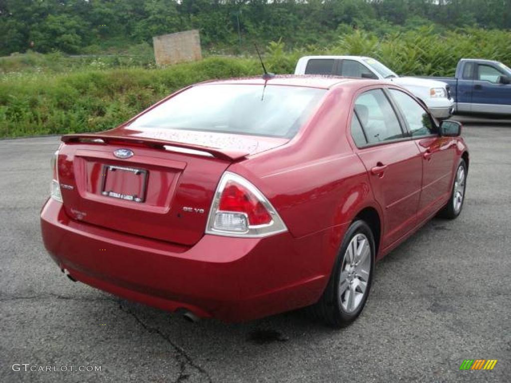 2007 Fusion SE V6 - Redfire Metallic / Charcoal Black photo #3