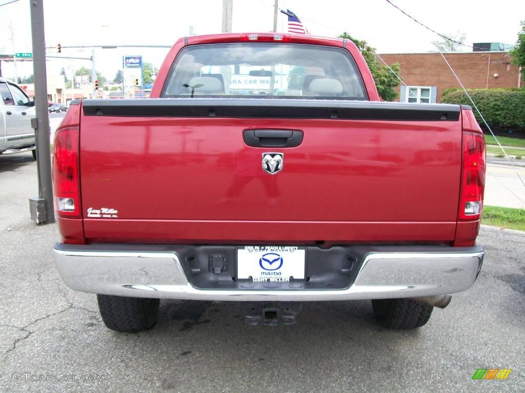 2006 Ram 1500 SLT Quad Cab 4x4 - Inferno Red Crystal Pearl / Medium Slate Gray photo #4