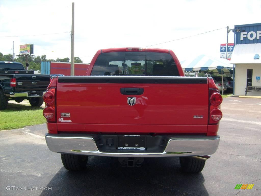 2007 Ram 1500 Thunder Road Quad Cab - Flame Red / Medium Slate Gray photo #4