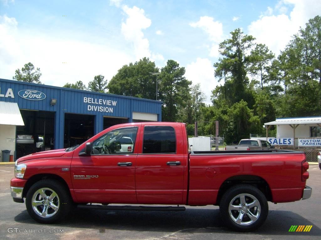 2007 Ram 1500 Thunder Road Quad Cab - Flame Red / Medium Slate Gray photo #6